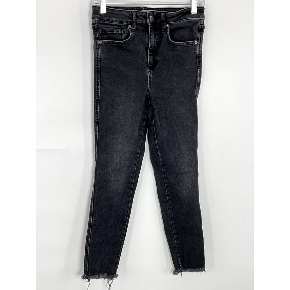 We The Free Pants Women 29 Off Black High Rise‎ Skinny Raw Hem Denim
